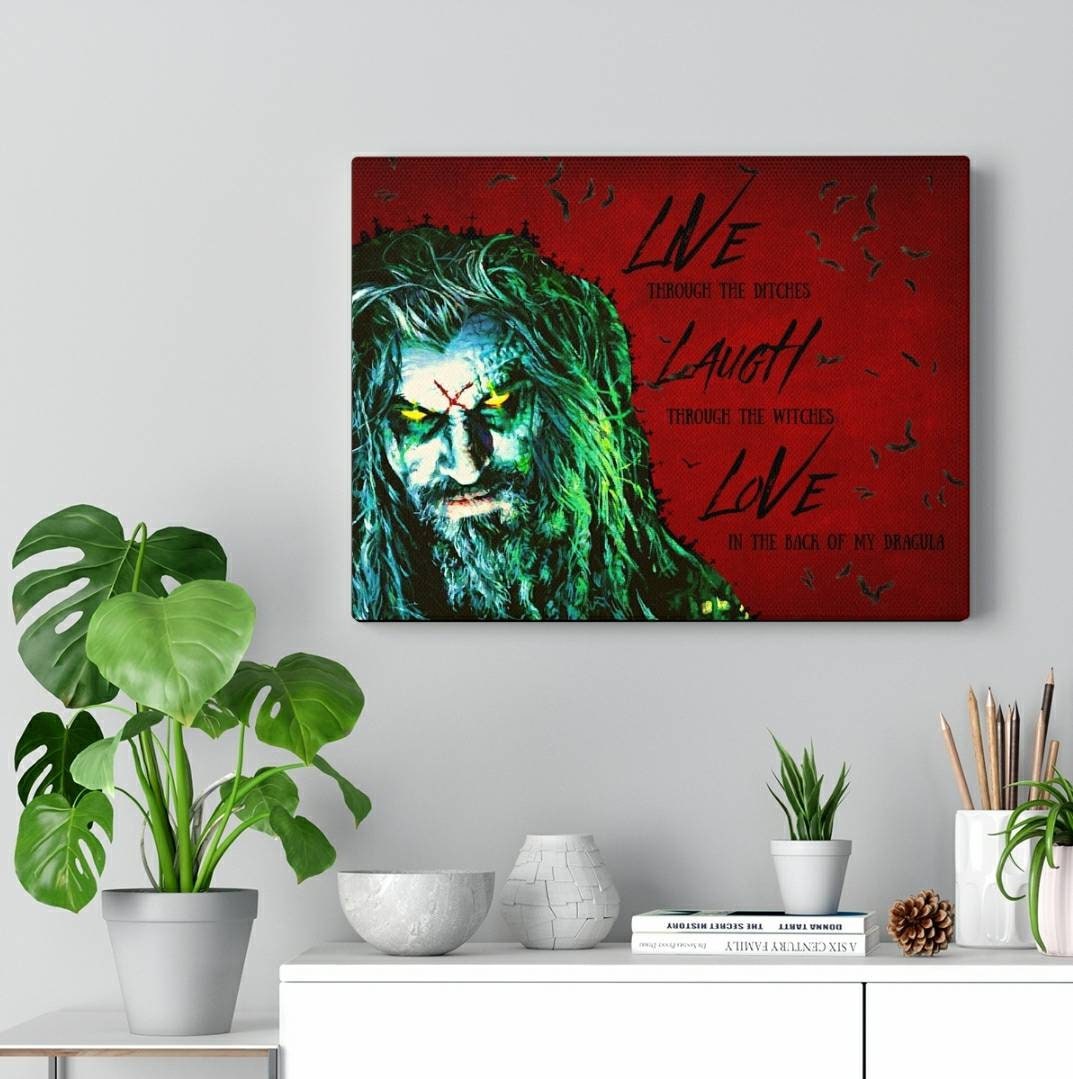 Live Laugh Love Rob Zombie Canvas - Metal, Rock Art - Etsy