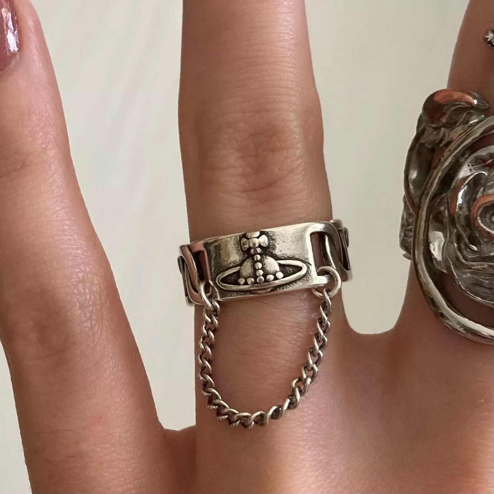 Vivienne Westwood ring Vivienne Westwood Saturn Orb Chrome Etsy