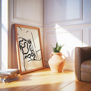 Vrouw kunst aan de muur, digitale kunstprint, minimalistische afdrukbare, trendy muurkunst, abstracte vrouw lichaam poster, woonkamer muurkunst, Instant Download