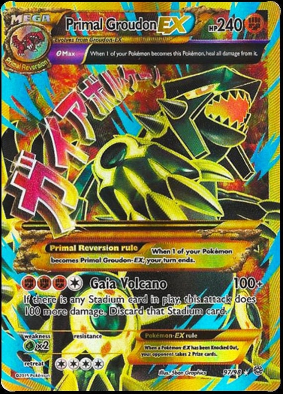 Pokemon Primal Groudon 97 94 Alte Ursprunge Voller Kunst Etsy