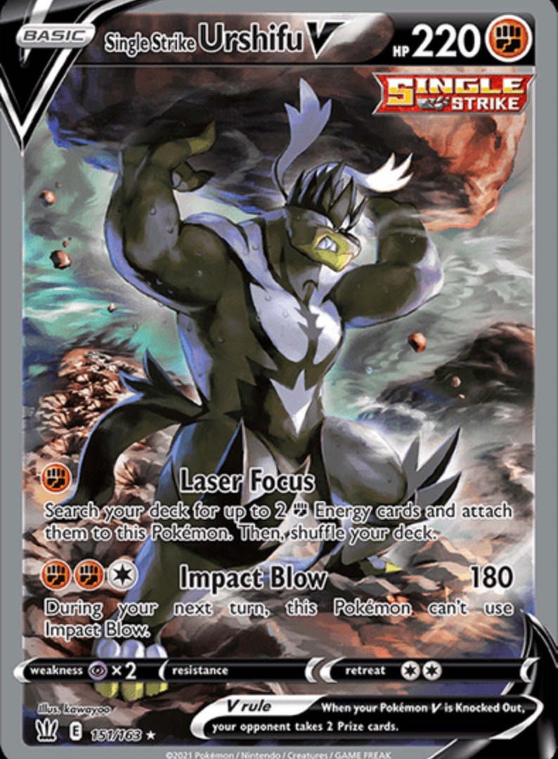 Single Strike Urshifu V Full Art Hyper Rare Battle Styles | Etsy