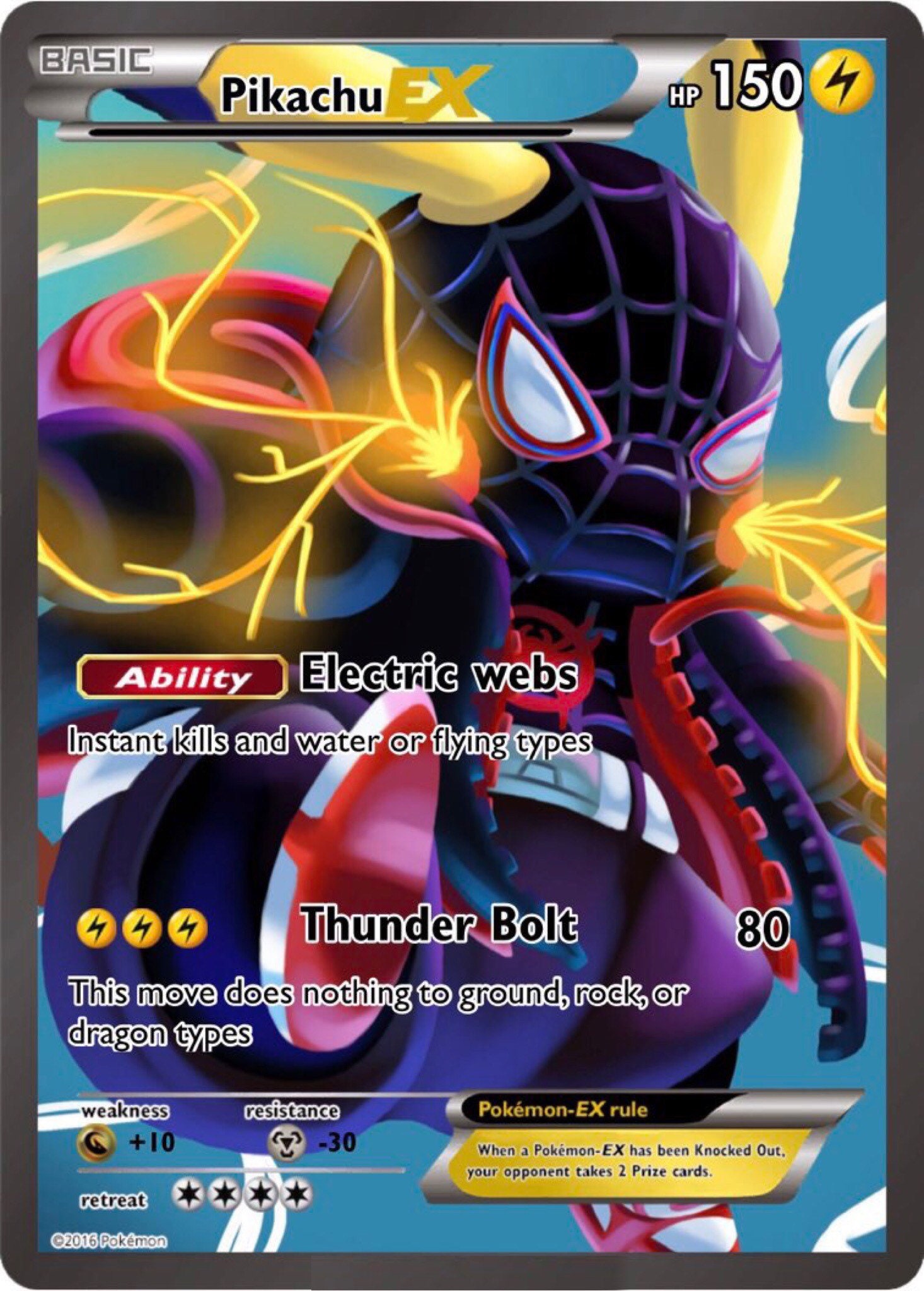Pikachu / Shadow Spider-man / Venom Custom One off Pokemon - Etsy