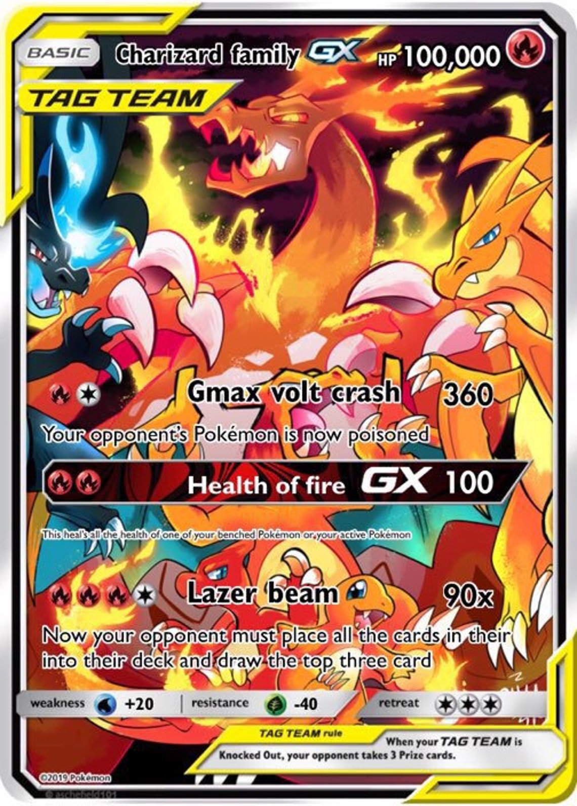Charizard Pokemon Card Printable
