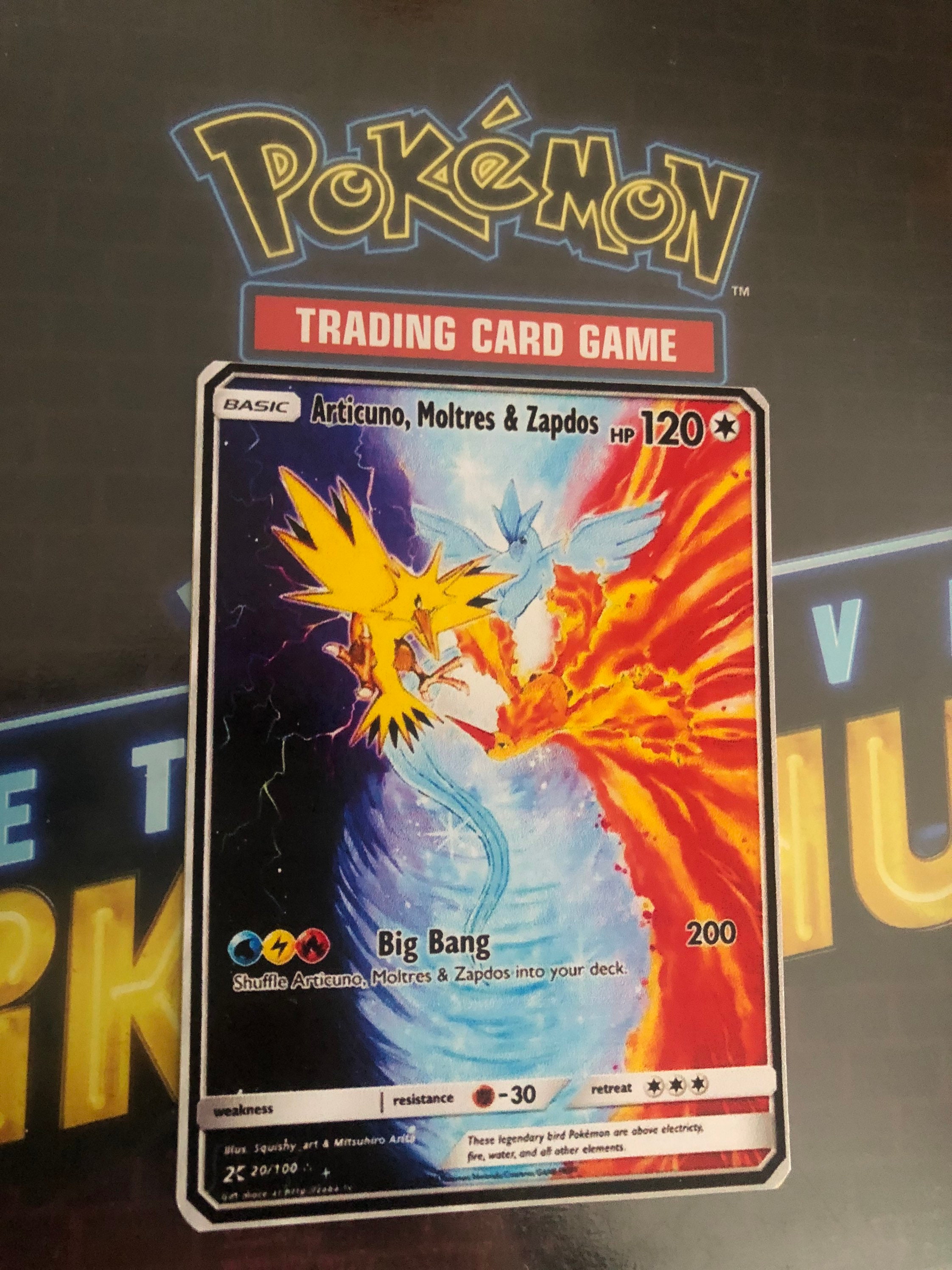 Articuno zapdos moltres trio tag team full art custom Pokemon | Etsy