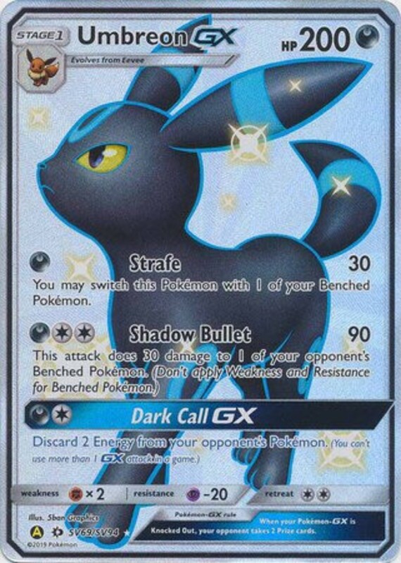 Shiny Umbreon Gx Hidden Fates Shiny Vault Sv69 Sv94 Pokemon Etsy Ireland