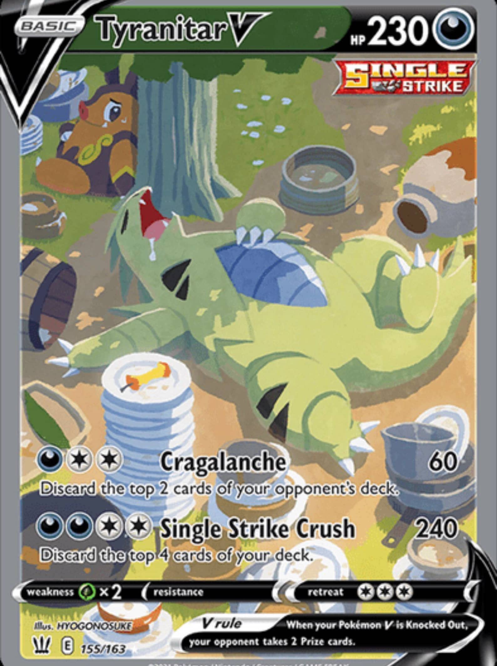 Tyranitar V Alternate After The Buffet Full Art Hyper Rare | Etsy