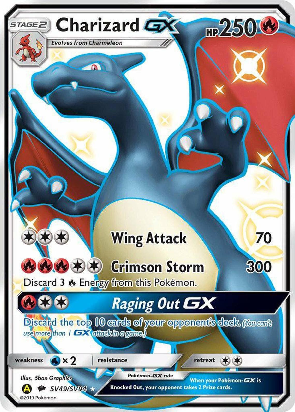 Charizard GX SV49/94 Hidden Fates FULL ART Ultra Rare