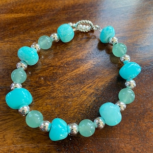 Bracciale di giada e turchese