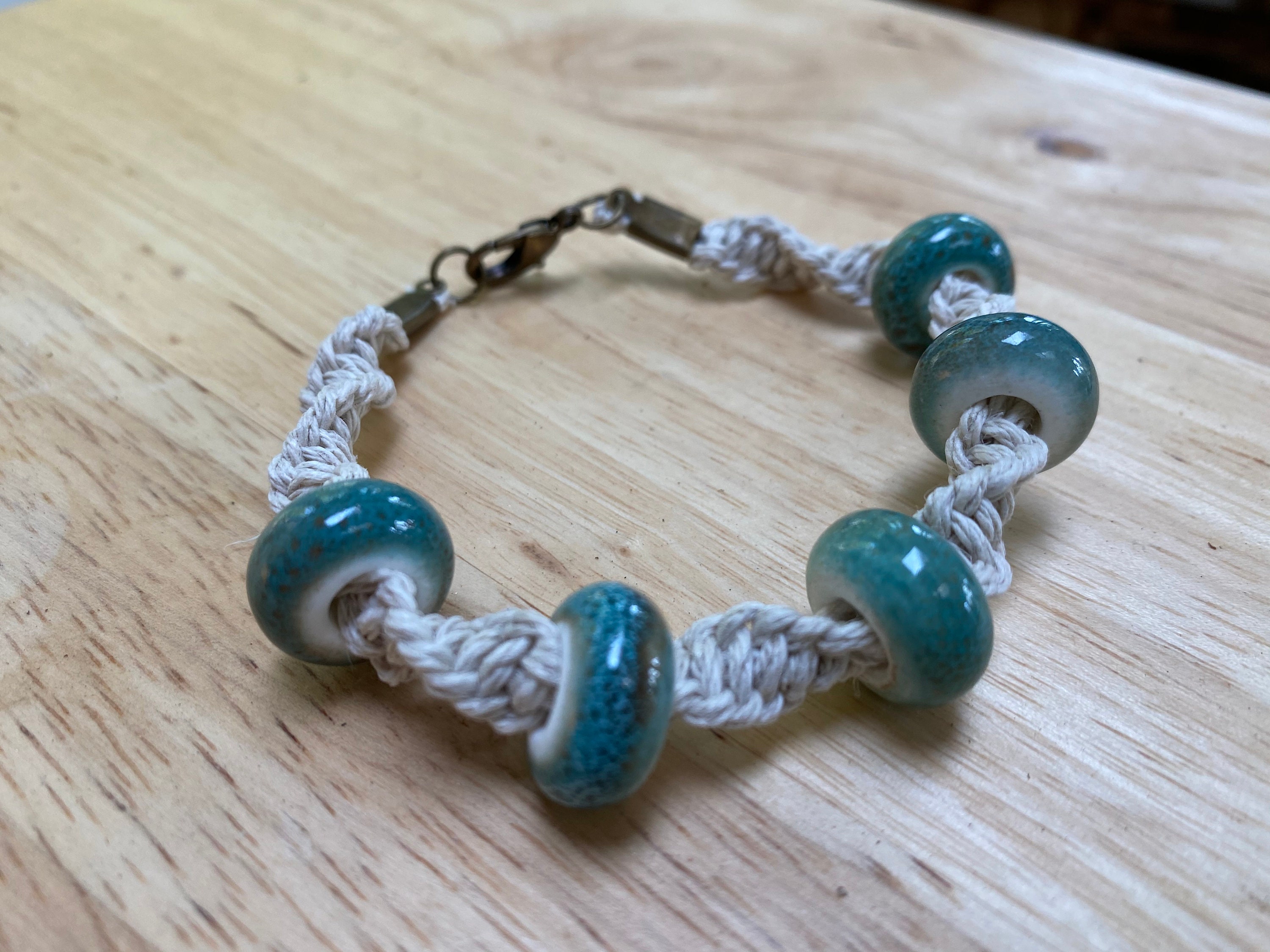 Hemp Bracelets With Beads Etsy