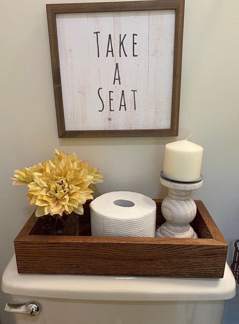 Wood Toilet Tank Box Oak Toilet Tank Box Bathroom Storage Etsy