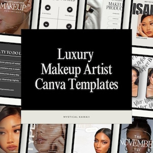 Luxury Makeup Artist Instagram Templates | MUA Templates | Makeup Instagram Post Templates | Makeup Branding | Makeup Social Media Posts