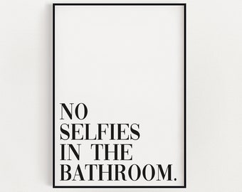 SignPluto No Selfies in The Bathroom Version Laminated Funny Bathroom Sign SignPluto No Selfies in The Bathroom Version Laminated Funny Bathroom Sign