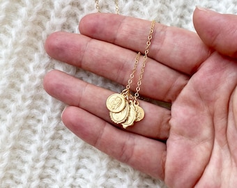 Gold Catholic Charm Necklace | Dainty Mary Medals | Jewelry for Women | Miraculous Medal & Sacred Heart