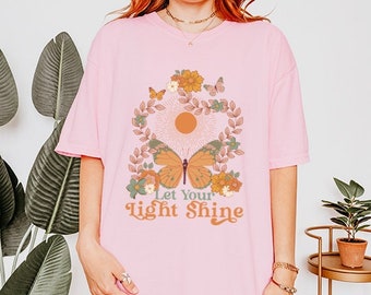 Let Your Light Shine Garment Dyed Graphic Tee