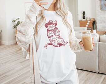 Cowboy Cat Graphic T Shirts/Cowboy Hat