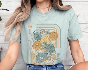 Wild Flower Garment Dyed Graphic T Shirt