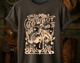 Wild West Cowboy Western Graphic T shirt