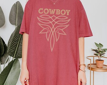 Western Cowboy Boot Stitching Graphic Tee