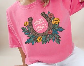 Howdy Honey Horseshoe Western Graphic Tee