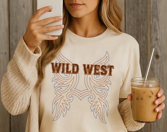 Western Boot Stitching Graphic Tee