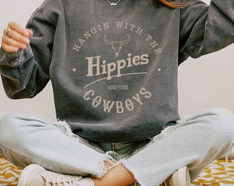 Garment Dyed Hippies Graphic Sweatshirts