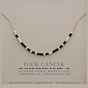 Morse Code Bracelet Cancer Survivor Gift for Support and Encouragement