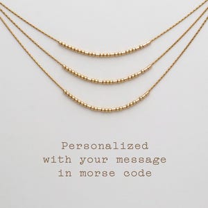 Emotional Support Strength Necklace | Customized Morse Code Jewelry in Sterling Silver or Gold Filled