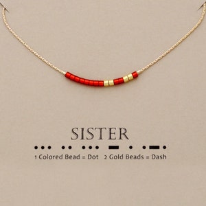 Morse Code Bracelet or Anklet • Sister Bracelet Personalized • Sterling Silver or Gold Filled Dainty Bracelet Anklet • Sister Birthday Gift