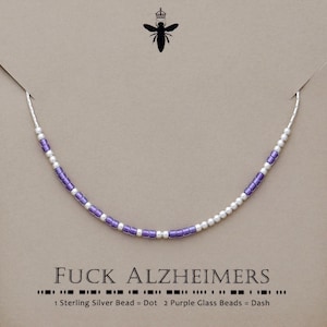 Morse Code Alzheimer&#39;s Bracelet: 14k Gold Filled or Sterling Silver Tribute