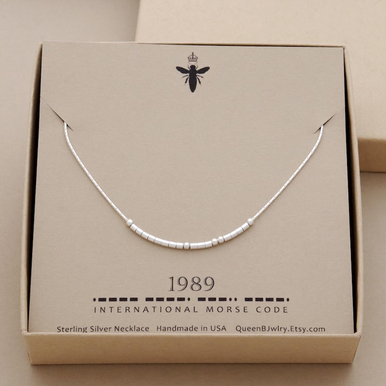 Fuck the Patriarchy Morse Code Necklace Your choice of Sterling Silver or 14k Gold Filled image 9