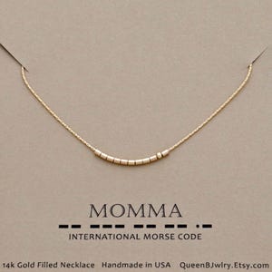 Custom Morse Code Necklace, Personalized Morse Code Hidden Message Jewelry, Dainty Necklace Gift for Her, Gold Fill or Sterling Silver image 7