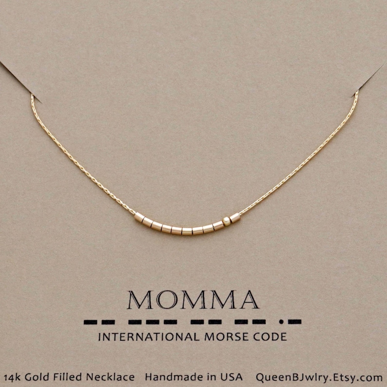 Custom Morse Code Necklace, Personalized Morse Code Hidden Message Jewelry, Dainty Necklace Gift for Her, Gold Fill or Sterling Silver image 7