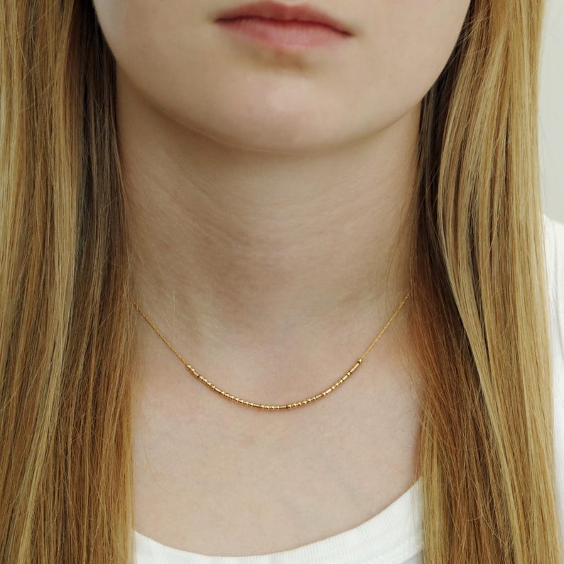 Fuck the Patriarchy Morse Code Necklace Your choice of Sterling Silver or 14k Gold Filled image 7