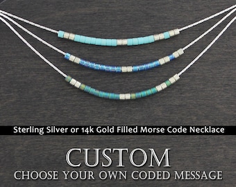 Personalized Gifts for Mom • Dainty Necklace Morse Code • Custom Gift • Personalized Jewelry • Gifts for Mama