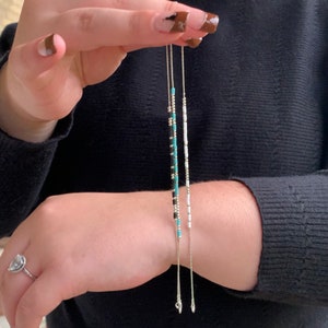 Dainty Morse Code Bracelet: Sterling Silver, Custom Message