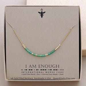 Custom Morse Code Necklace: Secret Message Glass Bead Jewelry - Etsy
