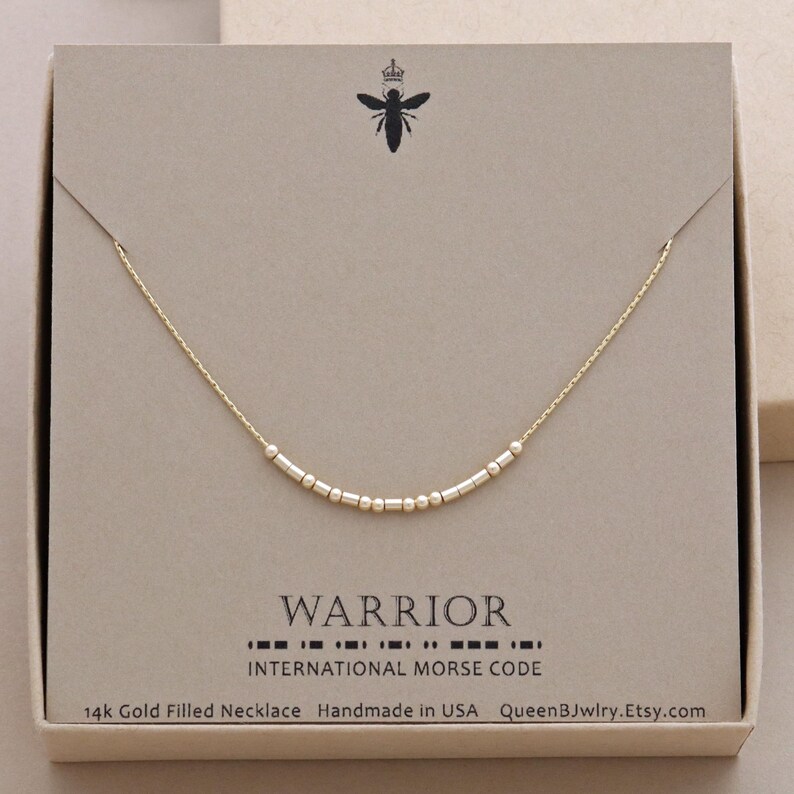 Fuck the Patriarchy Morse Code Necklace Your choice of Sterling Silver or 14k Gold Filled image 11