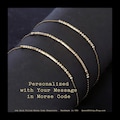Custom Morse Code Bracelet, Sterling Silver or Gold Filled Beaded Bracelet