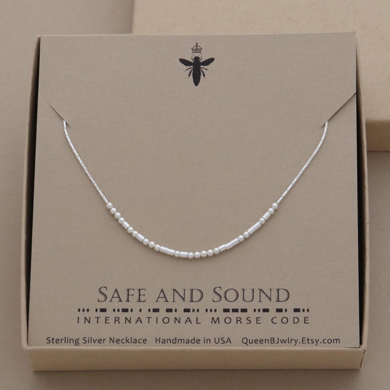 Fuck the Patriarchy Morse Code Necklace Your choice of Sterling Silver or 14k Gold Filled image 6