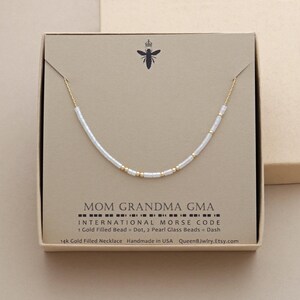 Custom Morse Code Necklace: Secret Message Glass Bead Jewelry - Etsy