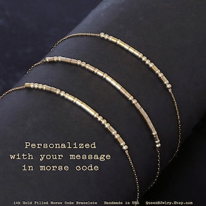 Custom Morse Code Bracelet, Personalized with your Word or Phrase in Morse Code, Sterling Silver Bracelet, Gift for Friend or Family