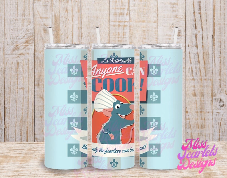 Anyone Can Cook 20oz Tumbler Png Sublimation Ratatouille Etsy