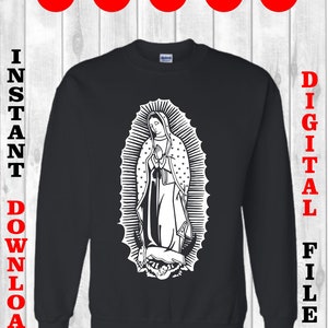 Nuestra Señora de Guadalupe svg, Virgen de Guadalupe svg, clipart -Archivos vectoriales EPS, DESCARGA INSTANTE