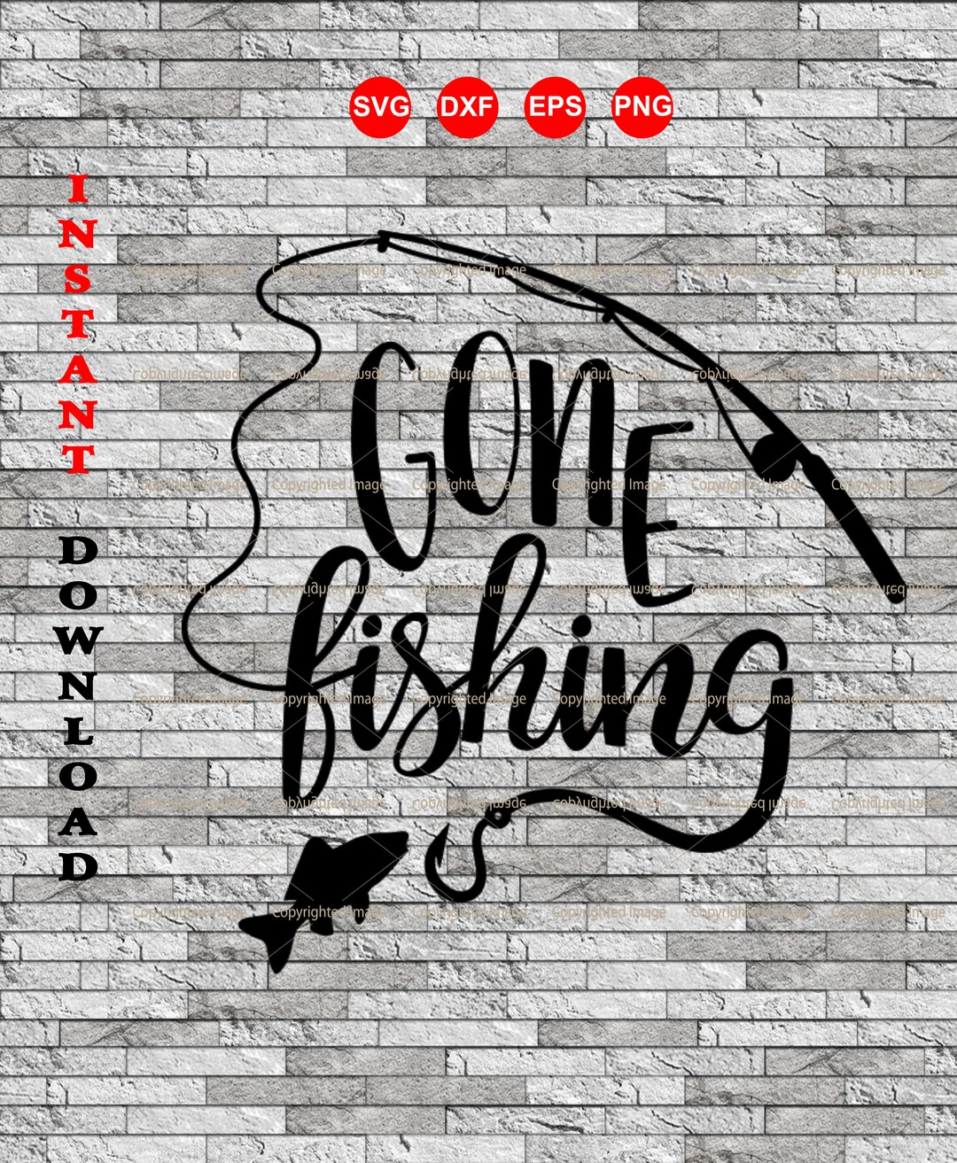 Gone Fishing Svg Fishing Svg Fishing Cilpart Vector, Clipart EPS Vector