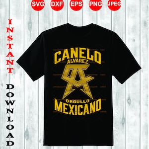 Canelo Alvarez Orgullo Mexicano, svg fichiers de découpe - png clipart -EPS - Fichier vectoriel évolutif, TÉLÉCHARGEMENT INSTANTANÉ