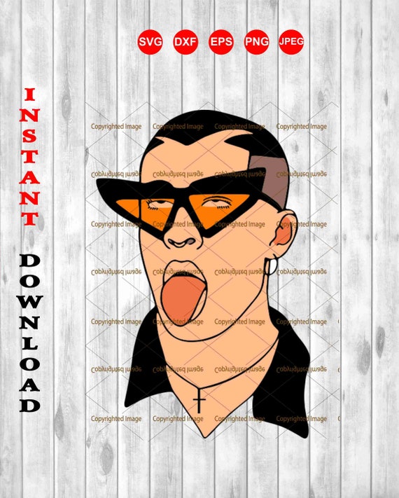 Download Bad Bunny face svg cutting files for Cricut and Silhouette ...