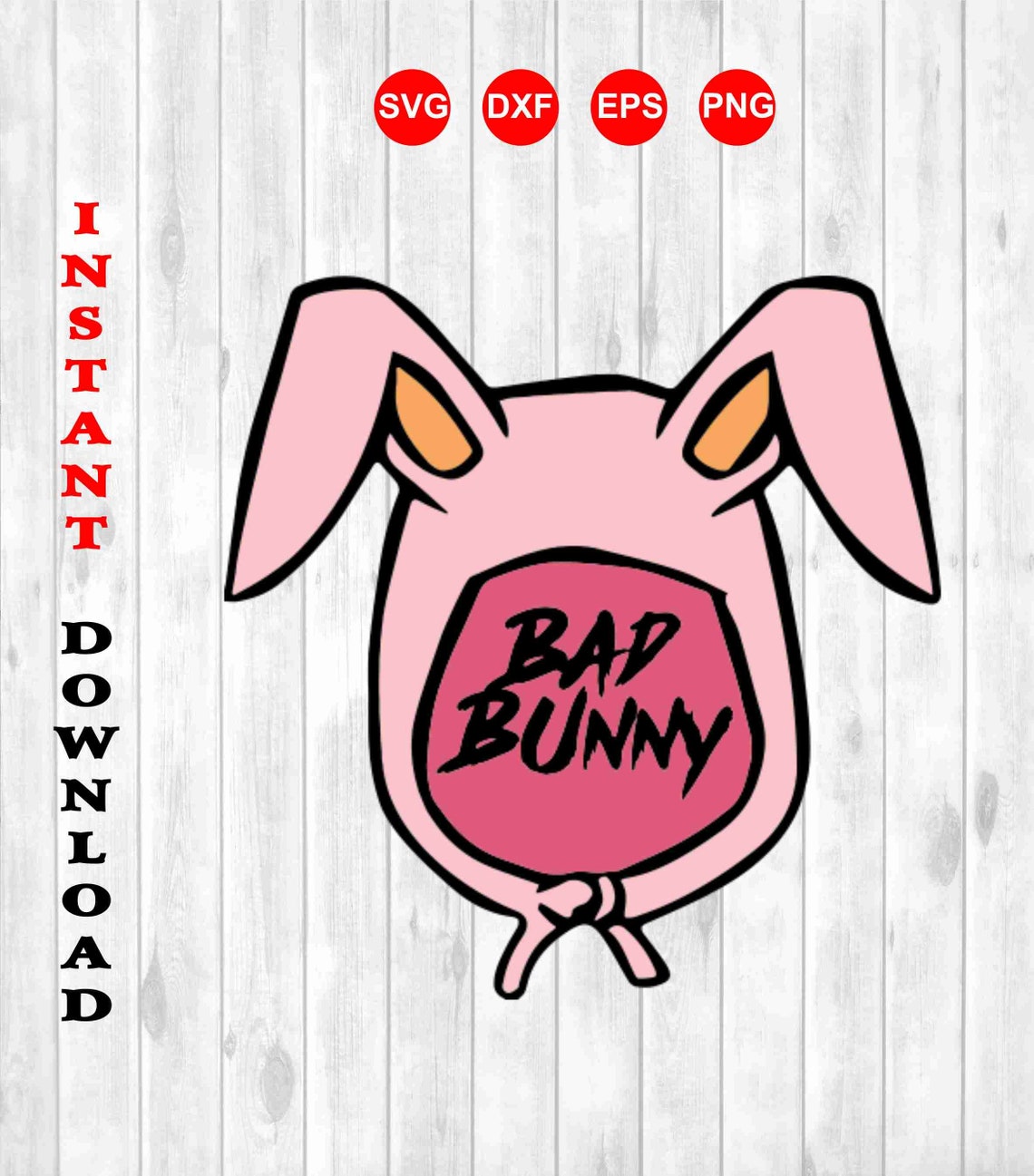 Bad Bunny Logo Svg File Clipart EPS Vector Files INSTANT Etsy