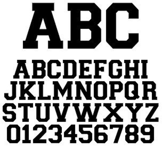 Font Varsity Solid Athletic Font opentype and truetype Etsy