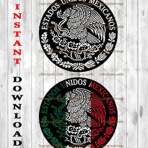 Mexico Coat of Arms svg Vector escudo de Mexico svg,  png  clipart -EPS vector files, INSTANT DOWNLOAD