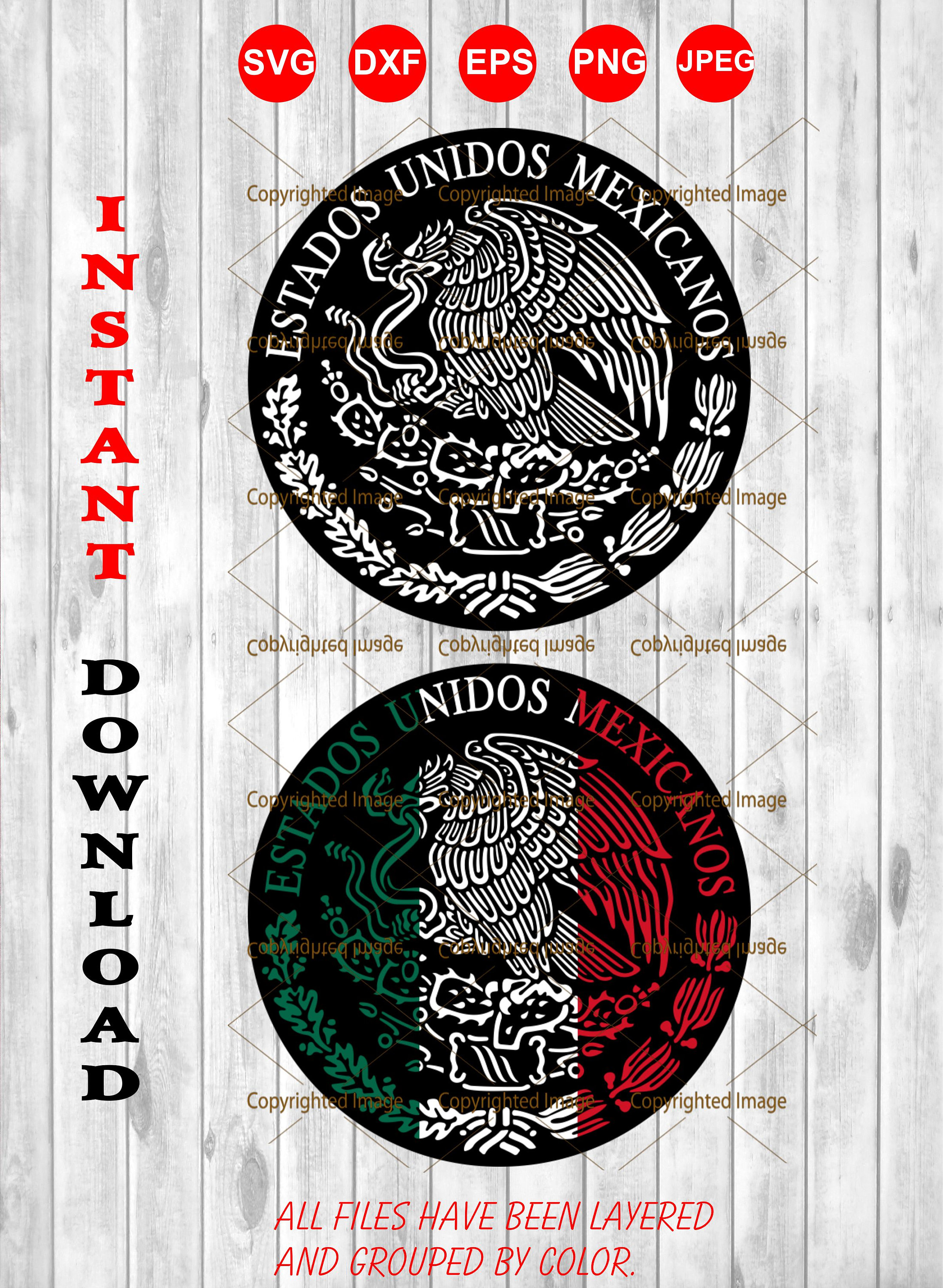 Mexico Coat of Arms svg Vector escudo de Mexico svg png | Etsy
